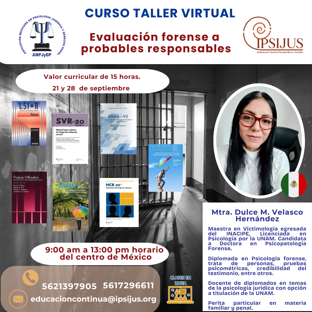 CURSO-TALLER  Evaluación forense a probables responsables